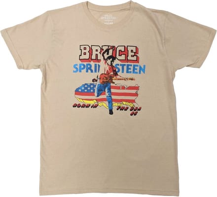Bruce Springsteen - Born In The USA '85 Heren T-shirt - S - Bruin