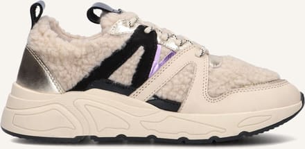 Wysh Carocel Lage sneakers - Leren Sneaker - Meisjes - Beige - Maat 33