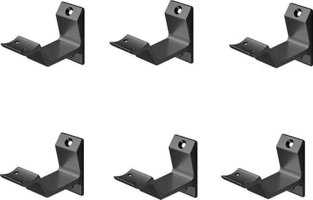 Leuninghouder zwart - Opschroef - Hol zadel  Hermeta - 3542-18 - 6 stuks