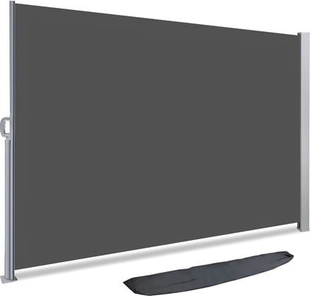 JCP® Windscherm - Windscherm Uittrekbaar - Privacyschermen - Grijs - 300cm x 140cm x 80cm