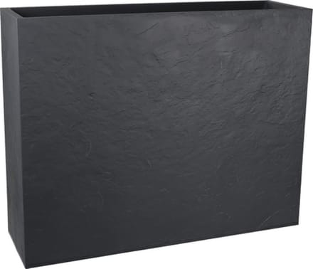 EDA Plantenbak - Bloembak - 63L - 99,5 x 29,5 x 78,5 cm - Antraciet