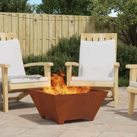 vidaXL - Vuurkom - Roestkleurig - 60 - x - 60 - x - 30 - cm