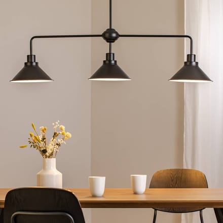 Nowodvorski Lighting Hanglamp Craft III in zwart, 3-lamps
