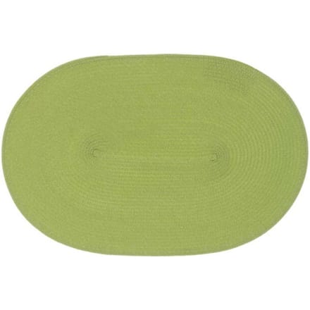 Unique Living | Placemat Daisy | Ovaal | Rotan | Lichtgroen | 45x30cm