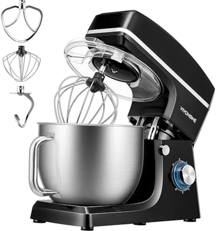 7.5 Quart 660W 6-Speed Stand Mixer - Zwart
