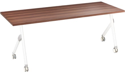 BENDI - Bureau inklapbaar - Donkerbruin/Wit - 160 x 60 cm - MFC