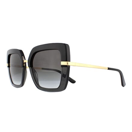 DOLCE & GABBANA Zonnebril DG4373 32468G TOP Zwart Op Transparant Zwart Grijsverloop