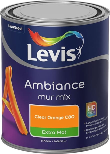 Levis - Ambiance Mur Extra Mat Mix - Clear Orange C80 - Mengverf - 1 L