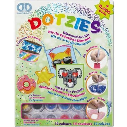 DIAMOND DOTZ Megapack DOTZIES 6-delig - Diamond Painting - 11.000+ Dotz - Vanaf 8 Jaar - Groen