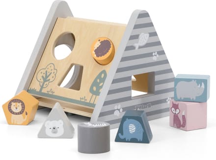 Viga Houten Piramide Puzzelsorteerbak - Vormensorteerbak