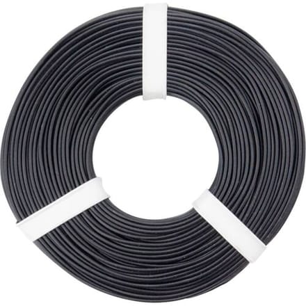 Donau Elektronik 125-051 Draad 1 x 0.25 mm² Zwart 50 m