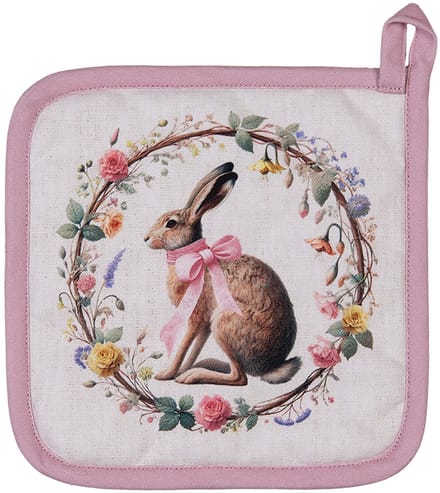 Clayre & Eef Pannenlap 20x20 cm Beige Katoen