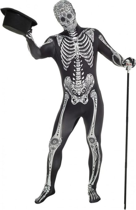Morphsuit Day Of The Dead Skelet - Maat M
