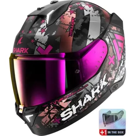 Shark SKWAL i3 Hellcat Mat Zwart Chrom Paars KUV Integraalhelm - Helm