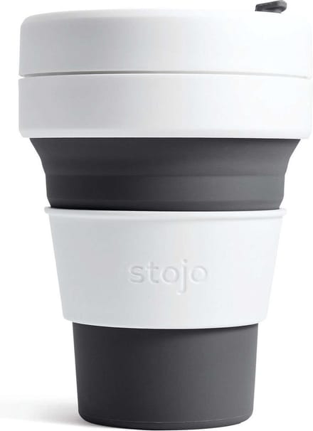 Stojo - Pocket Cup - Koffie / Theebeker - 355 ml - Herbruikbaar - Opvouwbaar - Slate