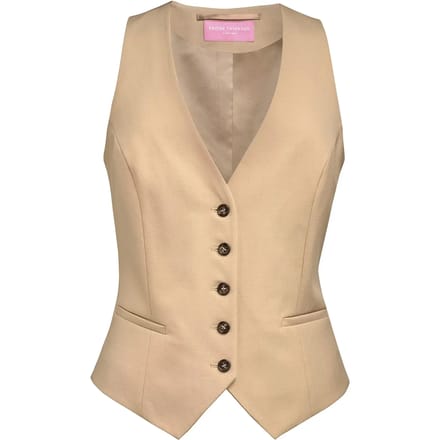Brook Taverner Damesgilet Béatrice, getailleerde snit BT2391 - Sand - S