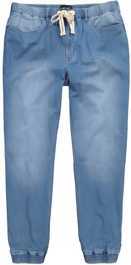 Men Plus - Heren - Superstretch instapjeans Straight Fit - Gebleekt denim - Maat 3XL