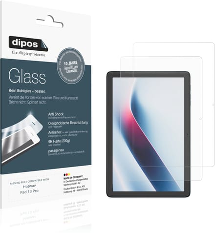 dipos – 2x Matte Pantserfolie geschikt voor Hotwav Pad 13 Pro | 9H Screenprotector