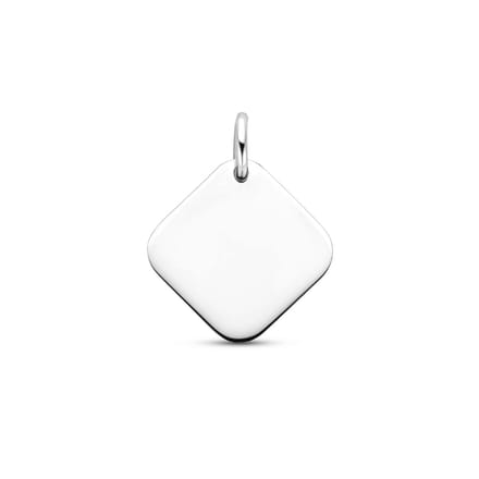 Zilveren gerhodineerde graveerhanger 15 mm - 1340756