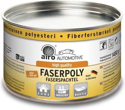 Airo Staalplamuur Faserpoly 1,5 kg + Tube Harder