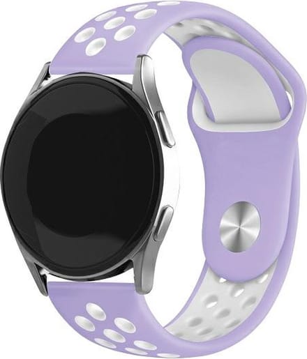 Beline Horlogeband 20mm Sport Silicone paars-wit paars/wit doosje