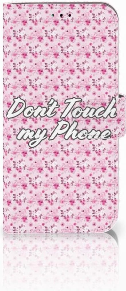 Samsung Galaxy A40 Portemonnee Hoesje Flowers Pink DTMP