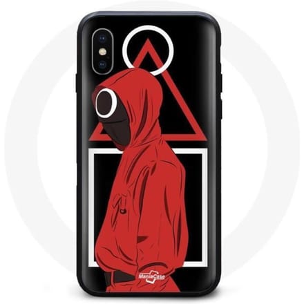 Telefoonhoesje - Squid Game - Iphone XS Max - Flexibel - Zwart - Ontwerp geïnspireerd op Squid Game