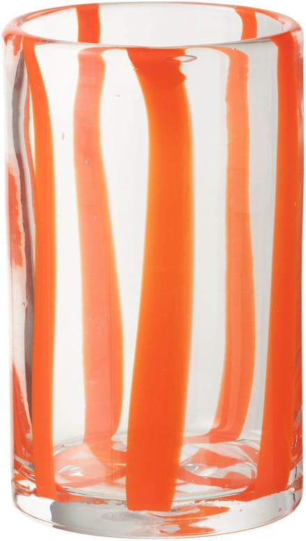 J-Line glas Strepen - glas - transparant/oranje