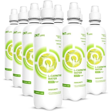 QNT H2O L-Carnitine Eau Immunité Citron-Citron Vert 500 Vloeistof