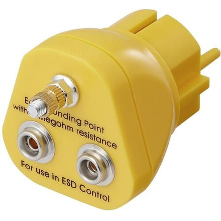 TRU COMPONENTS TC-12351672 Aardingsstekker M5-aansluiting, 2x drukknopaansluiting 10 mm 1 stuk(s)