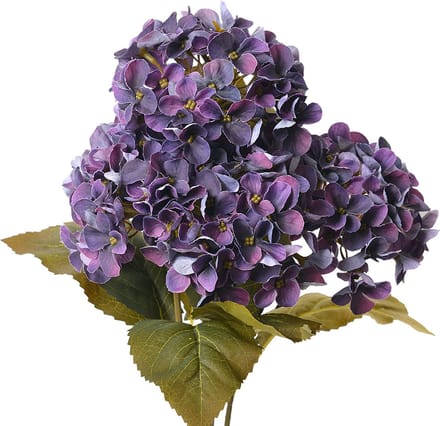 Clayre & Eef Kunstbloem Hortensia 44 cm Paars Kunststof
