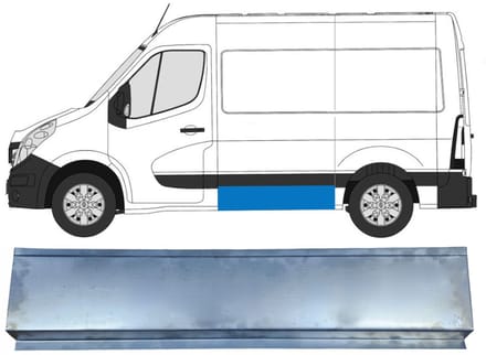 Plaatwerkdeel zijpaneel voor Renault Master 2010- / Links