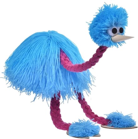 Struisvogelpop - Marionet Speelgoed - Kinderen Leren - Handgemaakt Ontwerp - 36x20x4cm - Meerdere Kleuren