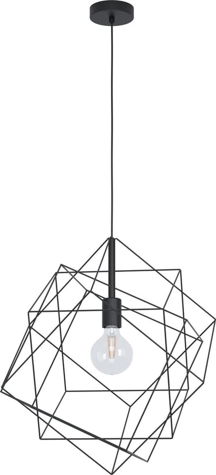 EGLO Straiton - Hanglamp - E27 - Ø 51,5 cm - industrieel - Zwart