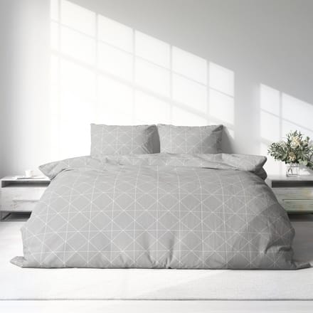 Dekbedovertrek Flanel - Winter - 240 x 220 cm - Lits-Jumeaux - Ruiten Light