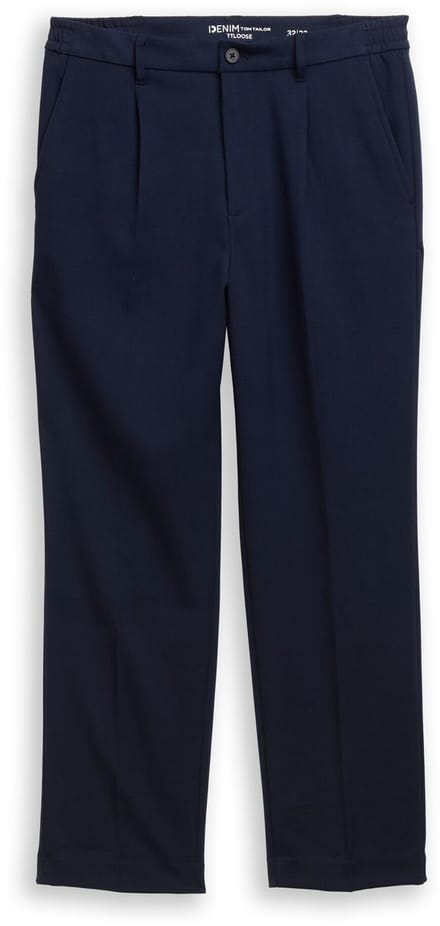 Tom Tailor Denim - TTLoose chino broek met strijkvouw - Maat 32/32 - sky captain blue