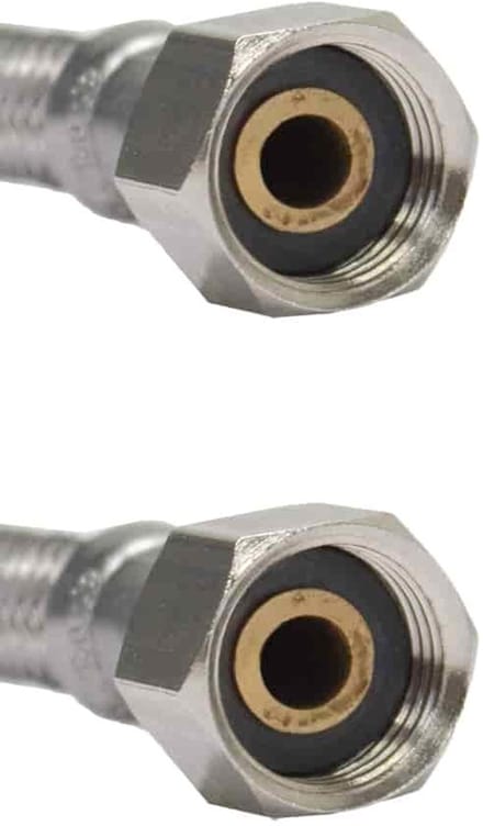 Waterslang 1/2 inch, RVS Panzerslang, DVGW, 50cm