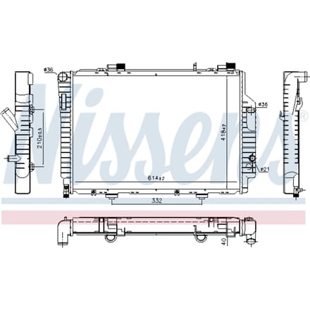 Radiator, motorkoeling NISSENS 62522