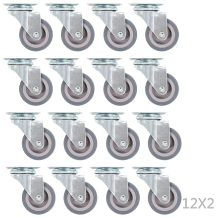 vidaXL 96 st Zwenkwielen 50 mm