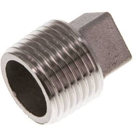 Plug R1/2'' RVS met Extern Vierkant 16bar [2 Stuks]