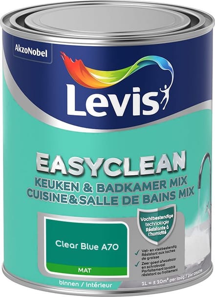 Levis - Easyclean Keuken & Badkamer Mix - Clear Blue A70 - Mengverf - 1 L