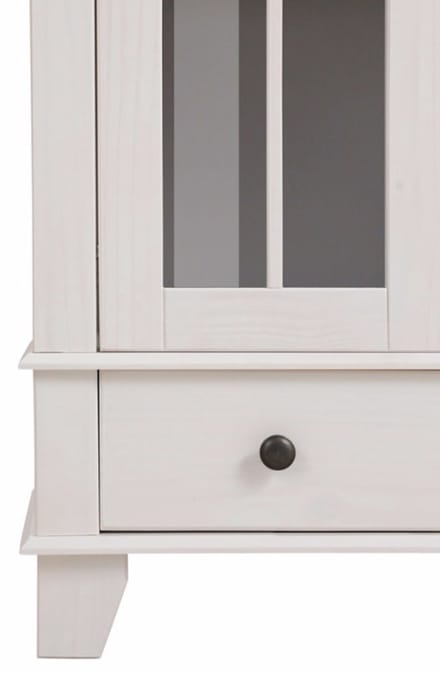 James-Vitrinekast - 2-deuren 1-lade - Wit