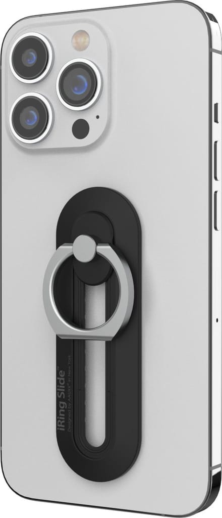 Telefoonring - iRing Slide - Popsocket - 3M tape - Telefoonhouder & Standaard - Universeel - Mat Zwart