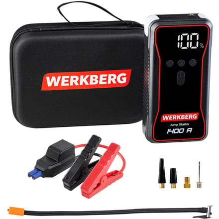 Booster de démarrage WERKBERG AL002 700A/1400A 18000mAh compresseur N