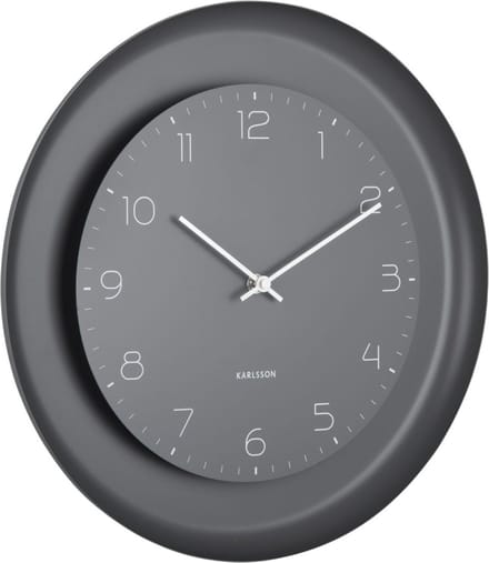 Karlsson Wandklok Dual Disc - Grijs - Ø38cm - Wandklok Modern