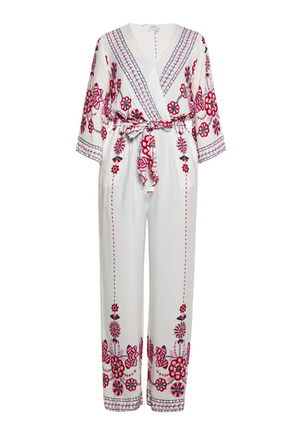 usha Jumpsuit Dames Wit Veelkleurig
