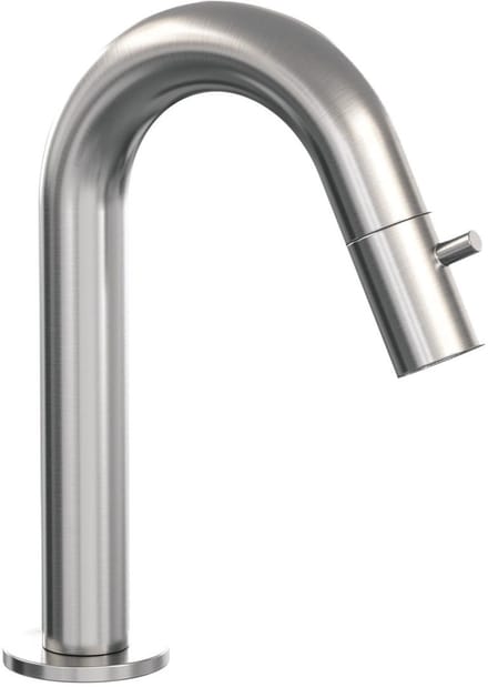 Brauer Brushed Edition opbouw fonteinkraan met gebogen uitloop RVS geborsteld PVD
