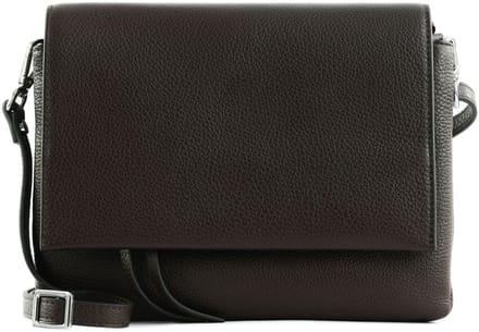 GIANNI CHIARINI Leren schoudertas Three Crossbody Bag Espresso donkerbruin