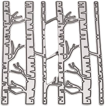 Stanssjabloon berkenbomen - Papier uitstansen - Kaarten maken - BigShot compatibel - 99 x 12 cm - Wit