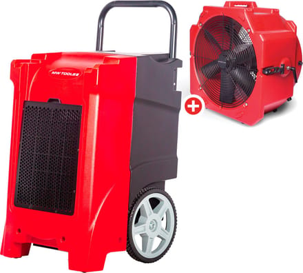 Set industriële bouwdroger BDP90 + ventilator MV500PPL MW Tools BDP90SETB